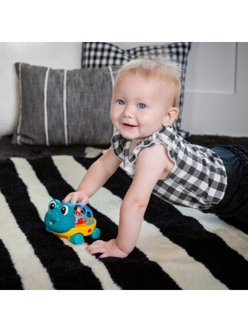Oball Autó és csörgő, 2in1 Curious Car, teknős, Neptune™, 3 hó+