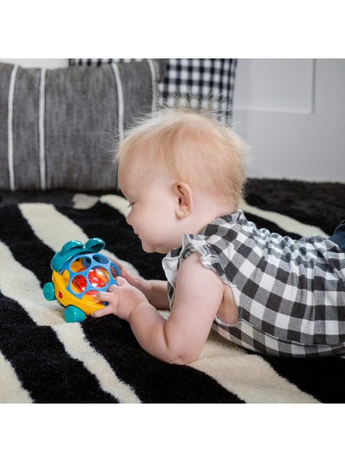 Oball Autó és csörgő, 2in1 Curious Car, teknős, Neptune™, 3 hó+