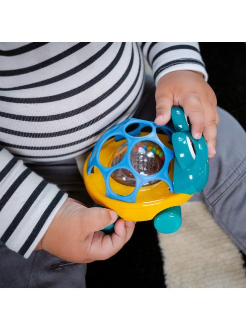 Oball Autó és csörgő, 2in1 Curious Car, teknős, Neptune™, 3 hó+