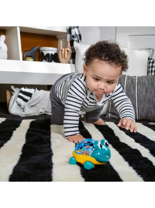 Oball Autó és csörgő, 2in1 Curious Car, teknős, Neptune™, 3 hó+