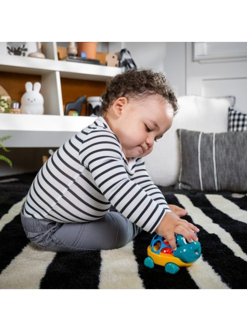 Oball Autó és csörgő, 2in1 Curious Car, teknős, Neptune™, 3 hó+