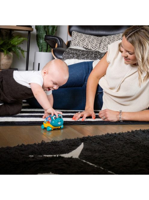 Oball Autó és csörgő, 2in1 Curious Car, teknős, Neptune™, 3 hó+
