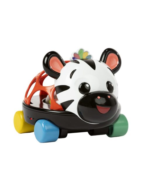 Oball Autó és csörgő, 2in1 Curious Car, zebra, Zen™, 3 hó+