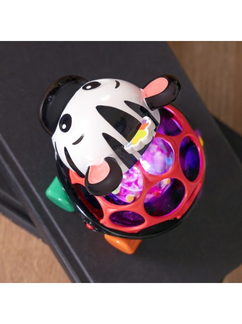 Oball Autó és csörgő, 2in1 Curious Car, zebra, Zen™, 3 hó+