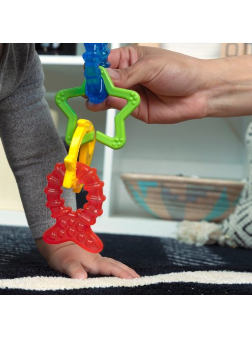 BABY EINSTEIN Rágóka 4db BPA mentes Cool Critters 3hó+