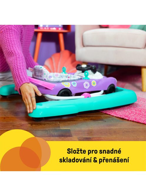 Bright Starts 3 az 1-ben járóka versenyző 6-24 hó - Pink