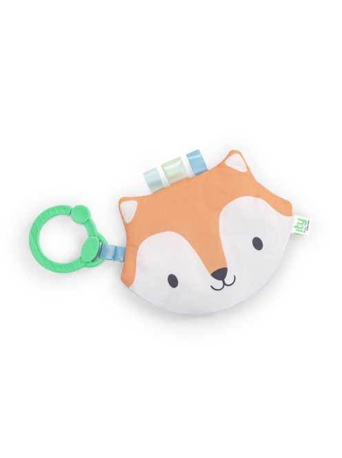 INGENUITY Plüss róka játék, C karikán, Crinklet™, Kitt, 0 hó+