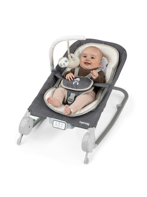 INGENUITY Rezgő masszázs pihenőszék dallamokkal, Happy Belly™, Rock-to-Bounce, Parker™, 0 hó+ 9 kg-ig