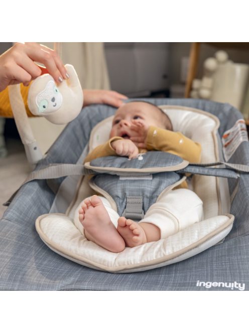 INGENUITY Rezgő masszázs pihenőszék dallamokkal, Happy Belly™, Rock-to-Bounce, Parker™, 0 hó+ 9 kg-ig