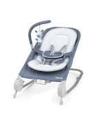 INGENUITY Rezgő masszázs pihenőszék dallamokkal, Happy Belly™, Rock-to-Bounce, Chambray, 0 hó+, 9 kg-ig