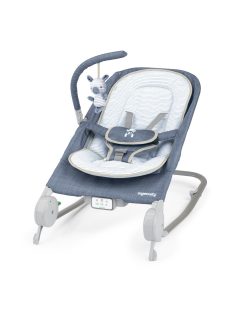  INGENUITY Rezgő masszázs pihenőszék dallamokkal, Happy Belly™, Rock-to-Bounce, Chambray, 0 hó+, 9 kg-ig