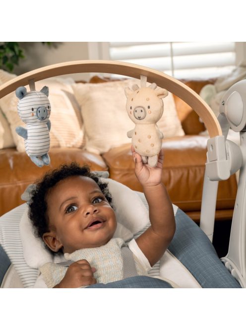 INGENUITY Átalakítható hinta dallamokkal, Swing 'n Go Chambray, 0 hó+, 9 kg-ig