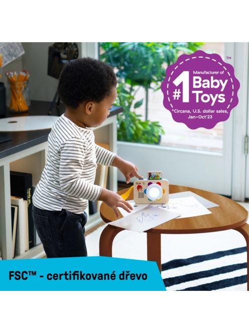 BABY EINSTEIN Interaktív játék hanggal fényképezőgép HAPE 6hó+