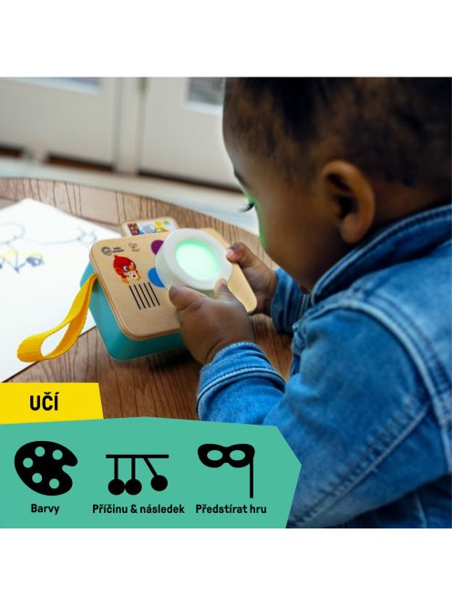 BABY EINSTEIN Interaktív játék hanggal fényképezőgép HAPE 6hó+
