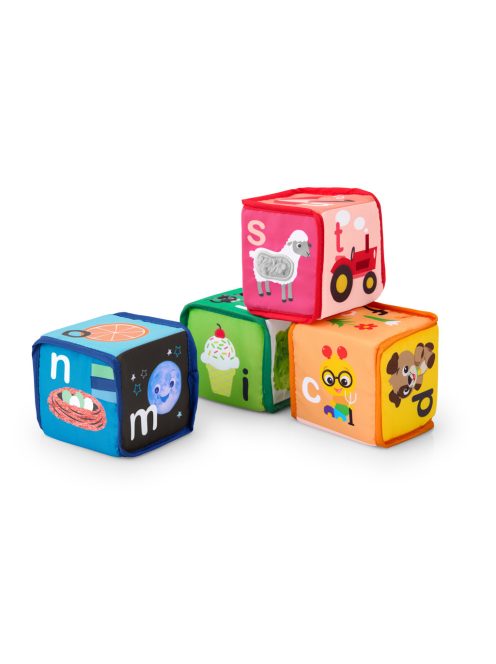 Baby Einstein Textil játék kockák ábécé Alpha Stacks™ 4db, 3hó+