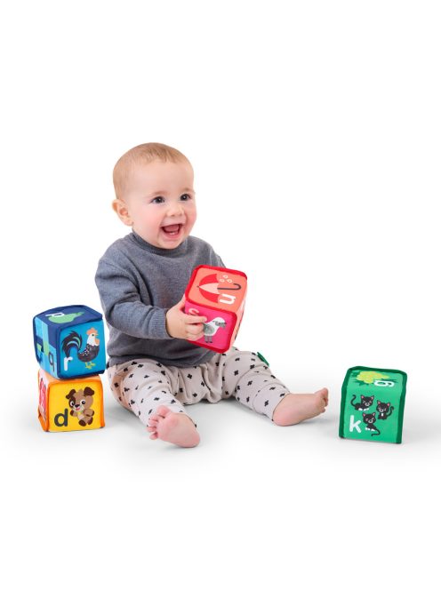 Baby Einstein Textil játék kockák ábécé Alpha Stacks™ 4db, 3hó+