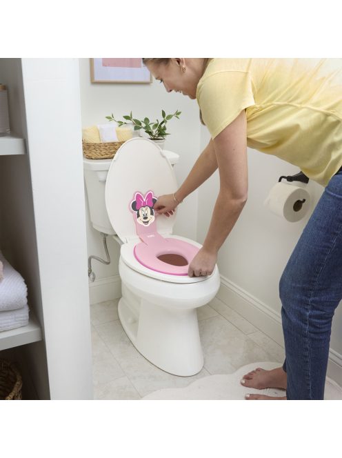 Bright Starts WC szűkítő öntapadós Flip & Sit™ MINNIE MOUSE™ 18 hónapos kortól, 23 kg-ig