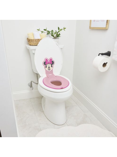 Bright Starts WC szűkítő öntapadós Flip & Sit™ MINNIE MOUSE™ 18 hónapos kortól, 23 kg-ig