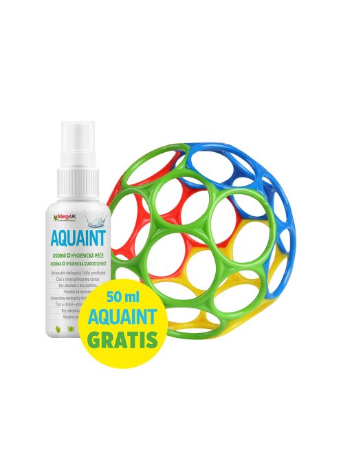 OBALL Játék Oball RATTLE 10 cm blue 0hó +AQUAINT 50 ml