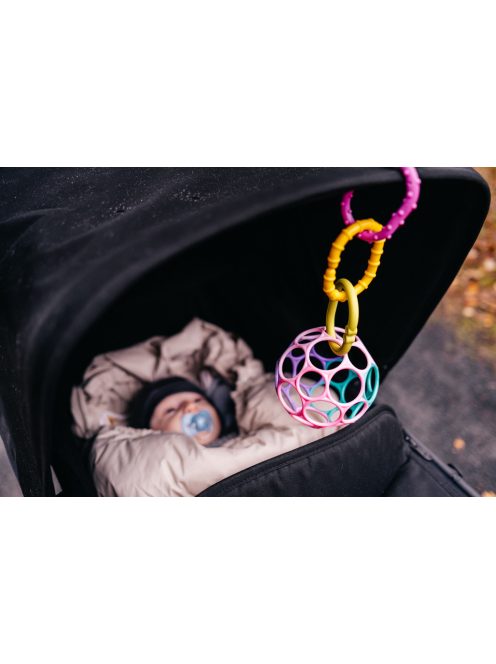 OBALL Játék Oball™ Classic 10 cm rózsaszín/lila 0hó+AQUAINT 50 ml