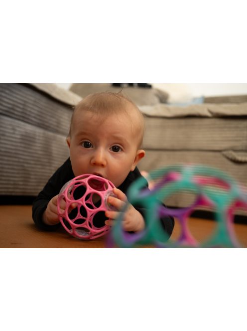 OBALL Játék Oball™ Classic 10 cm rózsaszín/lila 0hó+AQUAINT 50 ml