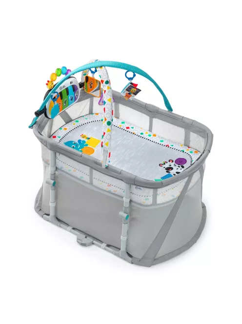Baby Einstein Kiságy járókával és zongorával 3in1 Kick & Snooze - 0hó+