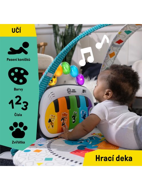 BABY EINSTEIN Kiságy járókával és zongorával 3in1 Kick & Snooze™ 0hó+