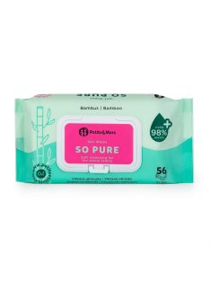   Petite&Mars Nedves törlőkendő, SO PURE, bambusz, biológiailag lebomló, 56 db