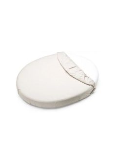   Petite&Mars Vízhatlan lepedő ovális kiságyakhoz, Soft Dream, Oval 84x50 cm, White