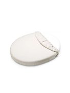 Petite&Mars Vízhatlan lepedő ovális kiságyakhoz, Soft Dream, Oval 84x50 cm, White