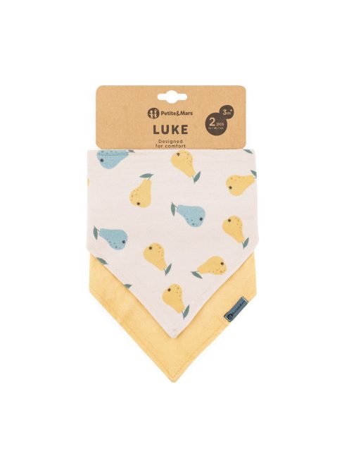 PETITE&MARS Nyálkendő Luke 2 db Beige Pears&Intense Ochre 3hó+