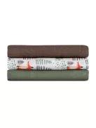 Petite&Mars Bambusz muszlin 3db-os pelenka szett Moussy Forest Fox 68 x 68 cm