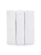 Petite&Mars Bambusz muszlin 3db-os pelenka szett, Moussy Total White, 68 x 68 cm