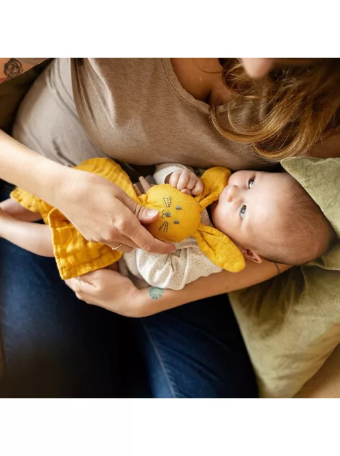 Petite&Mars Bambusz muszlin szundikendő Hugo Pink Meadow 0m+