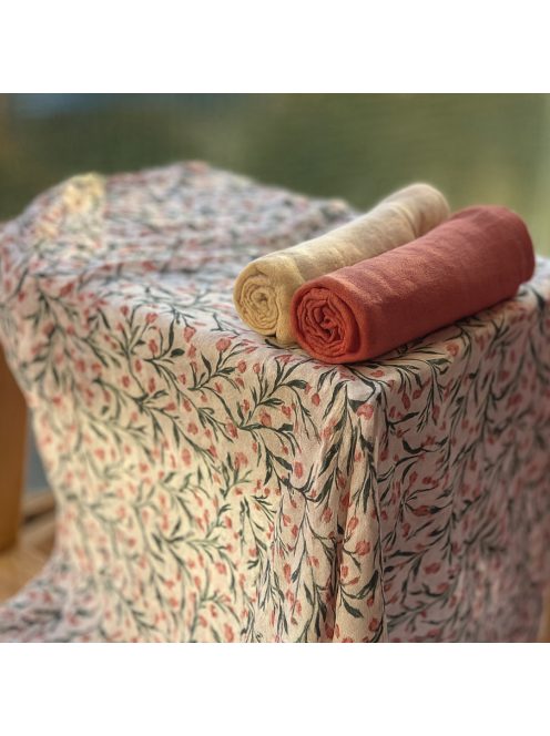 Petite&Mars Bambusz muszlin 2db-os pelenka szett Misty Pink Meadow 120 x 120 cm