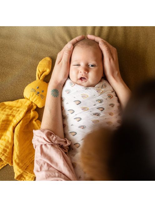 Petite&Mars Bambusz muszlin 2db-os pelenka szett Misty Pink Meadow 120 x 120 cm