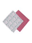 Petite&Mars Bambusz muszlin 2db-os pelenka szett Misty Pink Meadow 120 x 120 cm