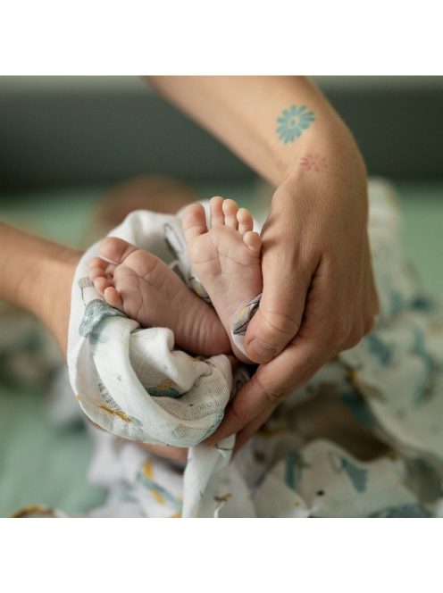 Petite&Mars Bambusz muszlin 2db-os pelenka szett Misty Forest Fox 120 x 120 cm