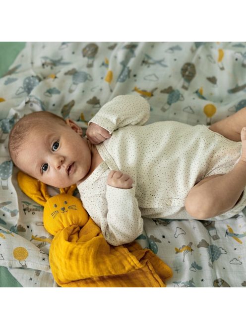 Petite&Mars Bambusz muszlin 2db-os pelenka szett Misty Forest Fox 120 x 120 cm