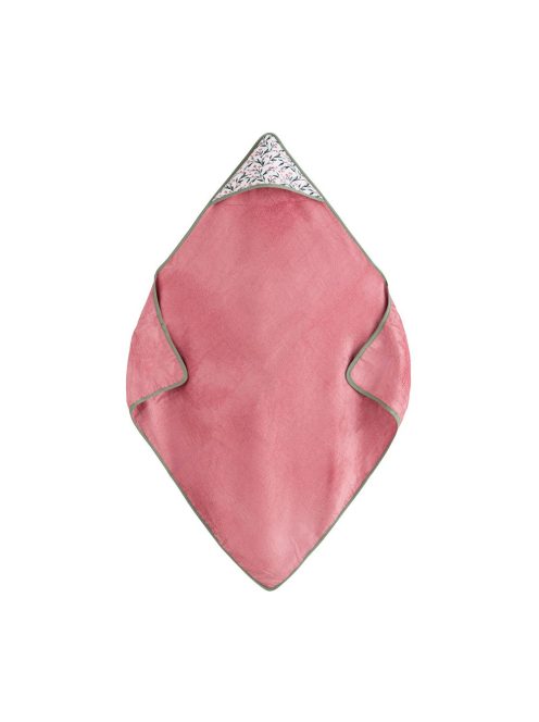 Petite&Mars Bambusz törölköző kapucnival Loulou Pink Meadow 100 x 100 cm