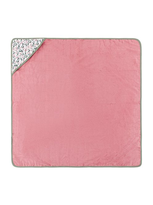 Petite&Mars Bambusz törölköző kapucnival Loulou Pink Meadow 100 x 100 cm