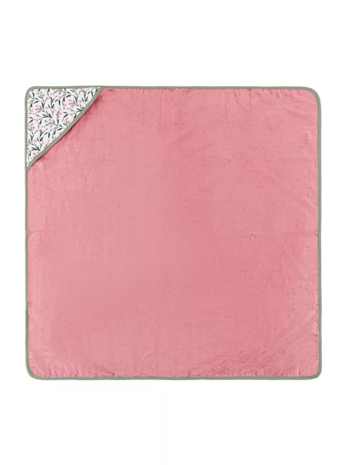 Petite&Mars Bambusz törölköző kapucnival Loulou Pink Meadow 100 x 100 cm