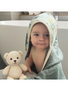 Petite&Mars Bambusz törölköző kapucnival Loulou Botanic Tones 100 x 100 cm