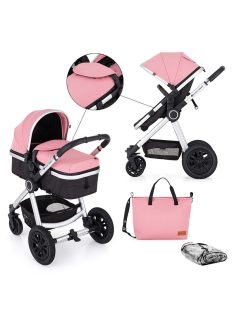   Petite&Mars Kombinált babakocsi, 2in 1 Grand II, Platinum Pink