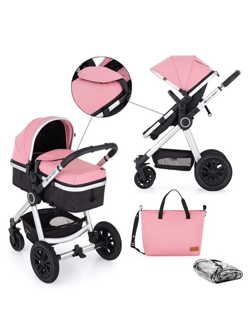 Petite&Mars Kombinált babakocsi, 2in 1 Grand II, Platinum Pink