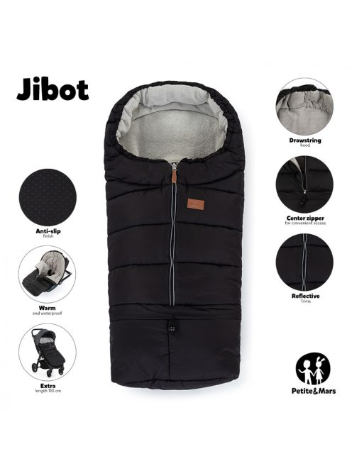 Petite&Mars Állítható bundazsák, 3in1 Jibot, Charcoal Grey