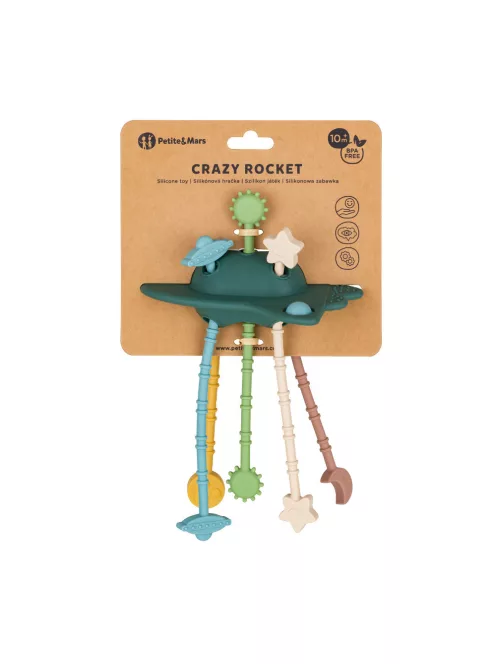 PETITE&MARS Szilikon játék érzékszervi Crazy rakéta 10m+ - Misty Green