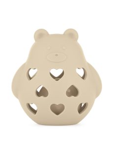   Petite&Mars Szilikon játék csörgővel Bear Basil Desert Sand 0m+