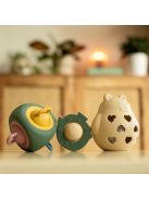 Petite&Mars Szilikon játék csörgővel Bear Basil Desert Sand 0m+