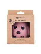 Petite&Mars Szilikon játék csörgővel Bear Basil Dusty Rose 0m+